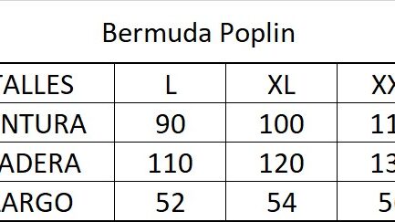 Bermuda poplin OFERTA