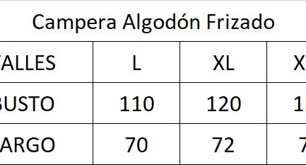 OFERTA Campera algodon frizado