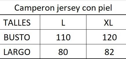 Camperon jersey con piel