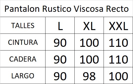 Pantalon rustico viscosa recto