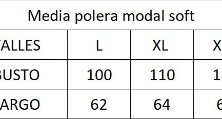 Media polera modal soft