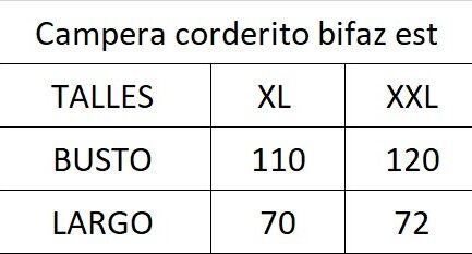 Campera corderito bifaz EST 003