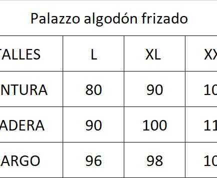 OFERTA Palazzo algodon frizado