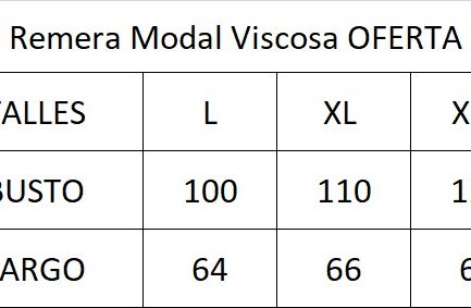 Remera modal viscosa OFERTA