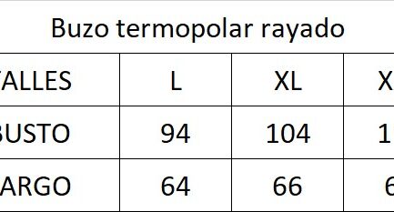 Buzo termopolar rayado