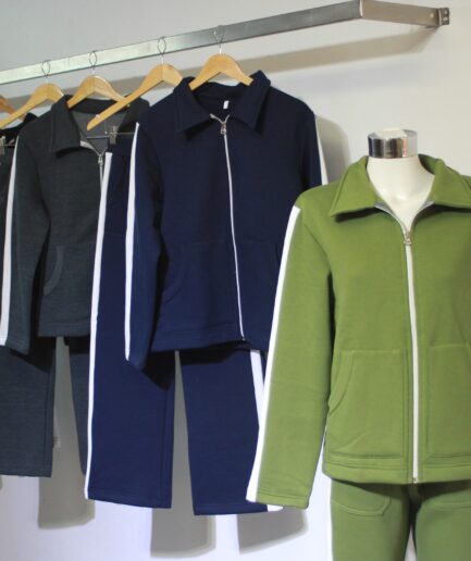 Conjunto algodon frizado con vivo