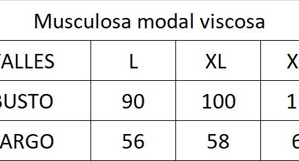 Musculosa modal viscosa