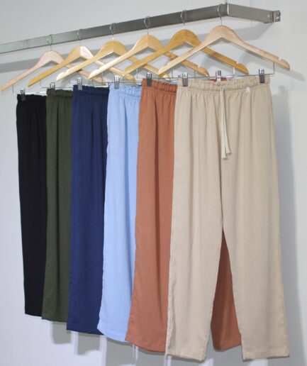 Pantalon lino con cordon