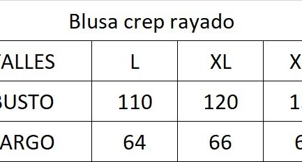 Blusa crep rayado 002 OFERTA