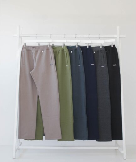 Pantalon algodon frizado recto