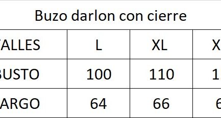 Buzo darlon con cierre