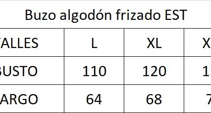 Buzo algodon frizado EST 001