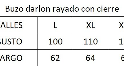 Buzo darlon rayado con cierre 001