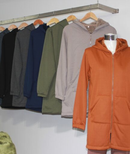 Camperon jersey con piel