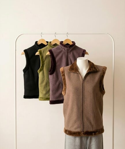 Chaleco darlon ribb con piel