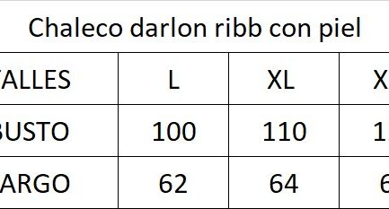 Chaleco darlon ribb con piel