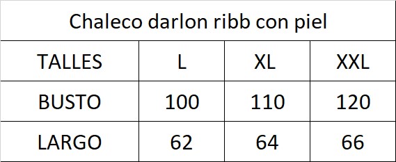 Chaleco darlon ribb con piel