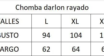 Chomba darlon rayado