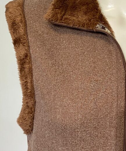 Chaleco darlon ribb con piel