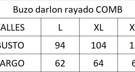 Buzo darlon rayado combinado