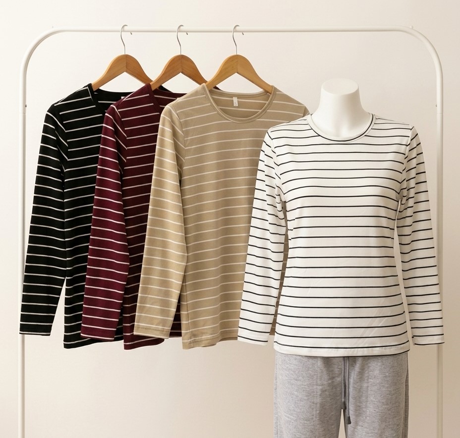 Remera modal soft rayado