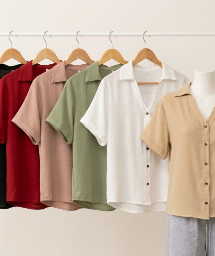 Camisa lino cey manga corta