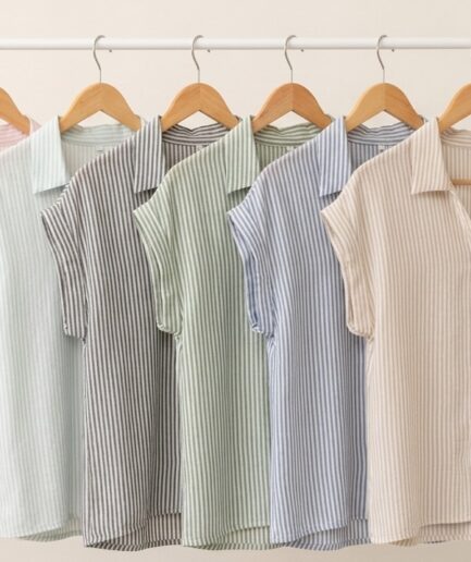 Camisa lino cey rayado fino
