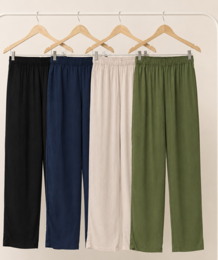 Pantalon poplin recto