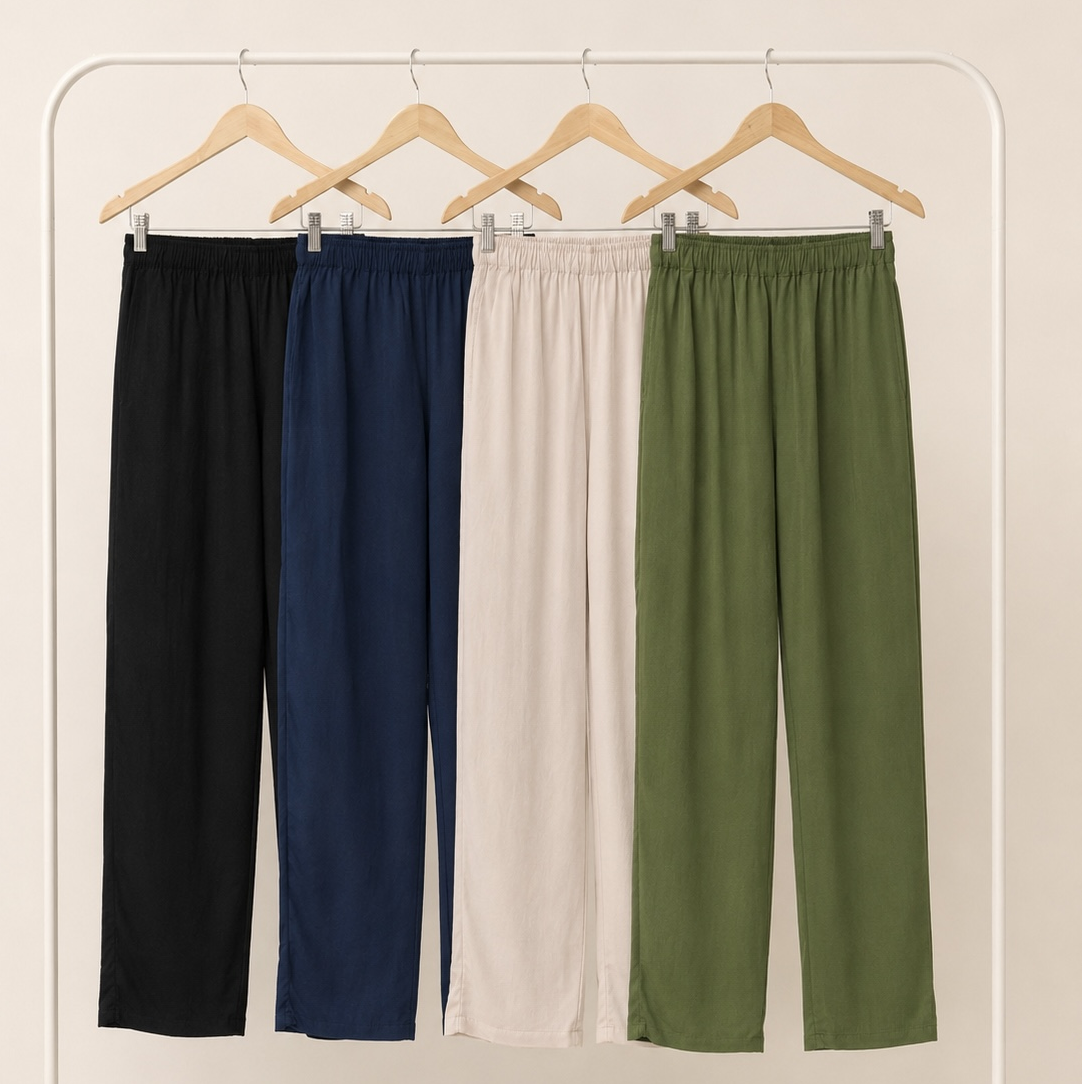 Pantalon poplin recto